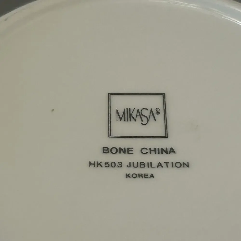 Mikasa Jubilation Trinket Candy Dish Christmas Holly French Horn Bow Korea VTG